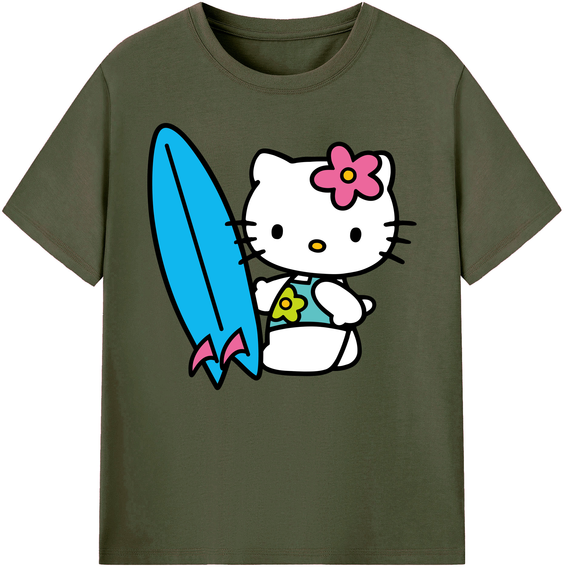 （画像用） Hello Kitty ハローキティ 綿100％ メンズ半袖Tシャツ｜肌触りやわらか＆通気性